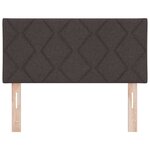 vidaXL Tête de lit avec des lumières à LED Marron 100 cm tissu