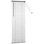 vidaXL Store de Fenêtre avec des rideaux Noir Aluminium