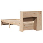 vidaXL Lit bibliothèque sans matelas 75x190 cm bois de pin massif