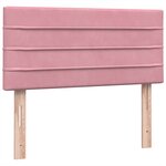 vidaXL Sommier à lattes de lit avec matelas rose 80x220 cm velours
