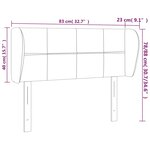 vidaXL Tête de lit avec oreilles Rose 83x23x78/88 cm Velours