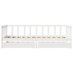 vidaXL Lit de jour et tiroirs sans matelas blanc 80x200 cm bois massif