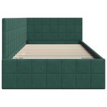 vidaXL Cadre de lit d'angle Vert foncé 90 x 200 cm Velours