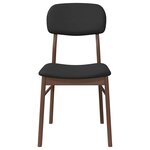 vidaXL Chaises à manger coussins 2 Pièces marron bois massif caoutchouc