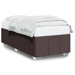 vidaXL Cadre de lit sans matelas marron foncé 80x200 cm tissu