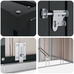 vidaXL Abri de vélo 3 Pièces Anthracite 215 x 206 x 157 cm Métal