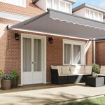 vidaXL Auvent Gris clair 500 x 300 x 165 cm Polyester et métal