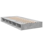 vidaXL Cadre de lit gris béton 90x190 cm bois d'ingénierie