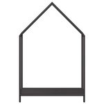 vidaXL Portant de bois chauffage noir 60x25x90 cm