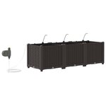 vidaXL Pots de jardin Marron 120 x 40 x 37.5 cm Acier