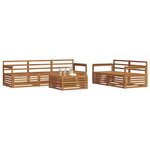 vidaXL Ensemble de canapés d'extérieur 6 pc Naturel