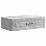 vidaXL Table d'appoint murale Gris béton 59 x 34 5 x 17 cm