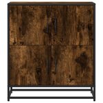 vidaXL Buffet chêne fumé 68x35x76 cm bois d'ingénierie