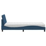 vidaXL Lit avec matelas bleu 80x200 cm tissu