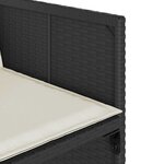 vidaXL Ensemble à manger de jardin 15 Pièces coussins noir résine tressée