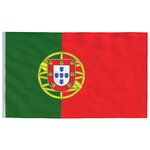 vidaXL Drapeau du Portugal et mât 6 23 m Aluminium