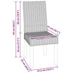 vidaXL Chaise de salle à manger 2 Pièces Blanchiment 45 x 54 x 93 cm