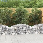 vidaXL Panier de gabions arqué 150x50x40/60 cm Fer galvanisé