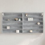 vidaXL Armoire à vitrine gris béton 100x8 5x50 cm bois d'ingénierie
