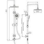RIDDER Jeu de douche et pomme de douche massante Bahamas Chrome 91440
