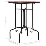 vidaXL Table de bistro mosaïque Terre cuite Céramique