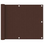 vidaXL Écran de balcon Marron 75x400 cm Tissu Oxford