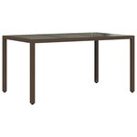 vidaXL Ensemble de bistro de jardin 7 Pièces coussins marron poly rotin