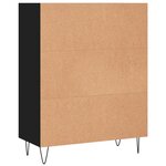 vidaXL Bibliothèque noir 69 5x32 5x90 cm bois d'ingénierie