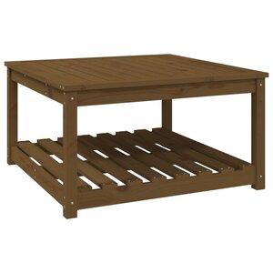 vidaXL Table de jardin marron miel 82 5x82 5x45 cm bois massif de pin