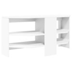 vidaXL MeubleTVd'Angle Blanc 102 x 40 5 x 45 cm Bois d'ingénierie