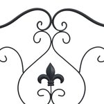 vidaXL Banc de jardin   design à lattes  noir  104 cm  en acier.