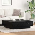 vidaXL Table basse Chêne noir 90 x 90 x 28 cm Bois d'ingénierie