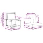 vidaXL Ensemble de canapés d'extérieur 3 pc Naturel et noir