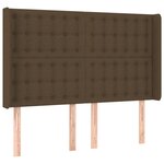 vidaXL Sommier à lattes de lit avec matelas Marron foncé 140x190 cm