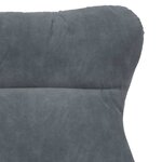 vidaXL fauteuil Gris foncé 69 x 74 x 93 cm Velours
