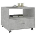 vidaXL Table basse gris béton 55x55x40 cm bois d'ingénierie