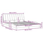vidaXL Cadre de lit sans matelas Hanko bleu 180x200 cm tissu