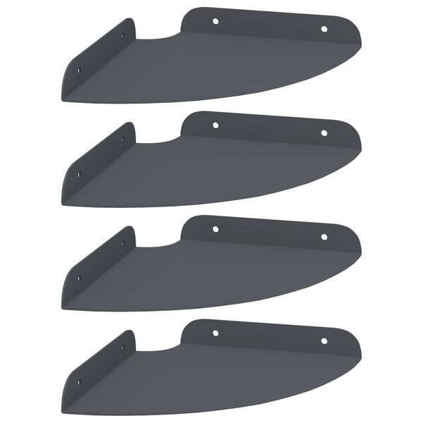 vidaXL Étagère Flottante d'Angle 4 pc Anthracite 18 x 18 x 2 cm