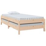 vidaXL Lit empilable sans matelas 90x190 cm bois de pin massif