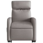 vidaXL Fauteuil inclinable de massage Taupe Tissu