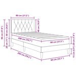 vidaXL Cadre de lit avec matelas Gris foncé 80 x 200 cm Velours