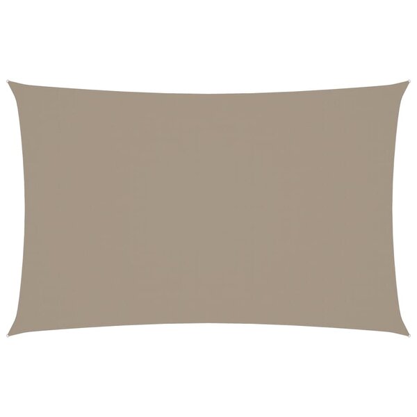 vidaXL Voile de parasol tissu oxford rectangulaire 2x5 m taupe