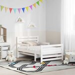 vidaXL Cadre de lit avec matelas extensible Blanc 80 x 200 cm