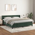 vidaXL Sommier à lattes de lit et matelas Vert foncé 180x200cm Velours