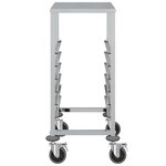 vidaXL Chariot à plateaux 6 bacs GN 39x55x87 cm acier inoxydable