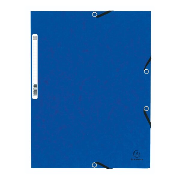 Chemise À Élastique 3 Rabats Carte Lustrée 355gm2 - A4 - Couleurs Assorties - Exacompta