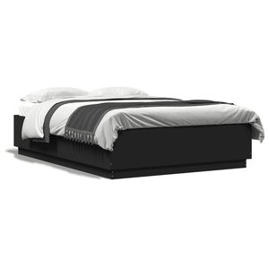vidaXL Cadre de lit sans matelas noir 120x200 cm