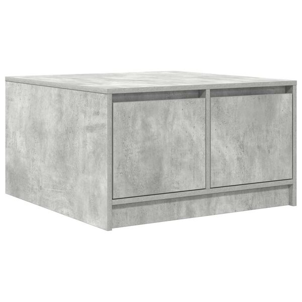 vidaXL Table basse avec tiroirs gris béton 70 5x70x40 cm