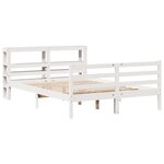 vidaXL Cadre de lit sans matelas blanc 120x200 cm bois de pin massif