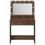 vidaXL Coiffeuse Chêne brun 79 x 41 x 135 cm Bois d'ingénierie